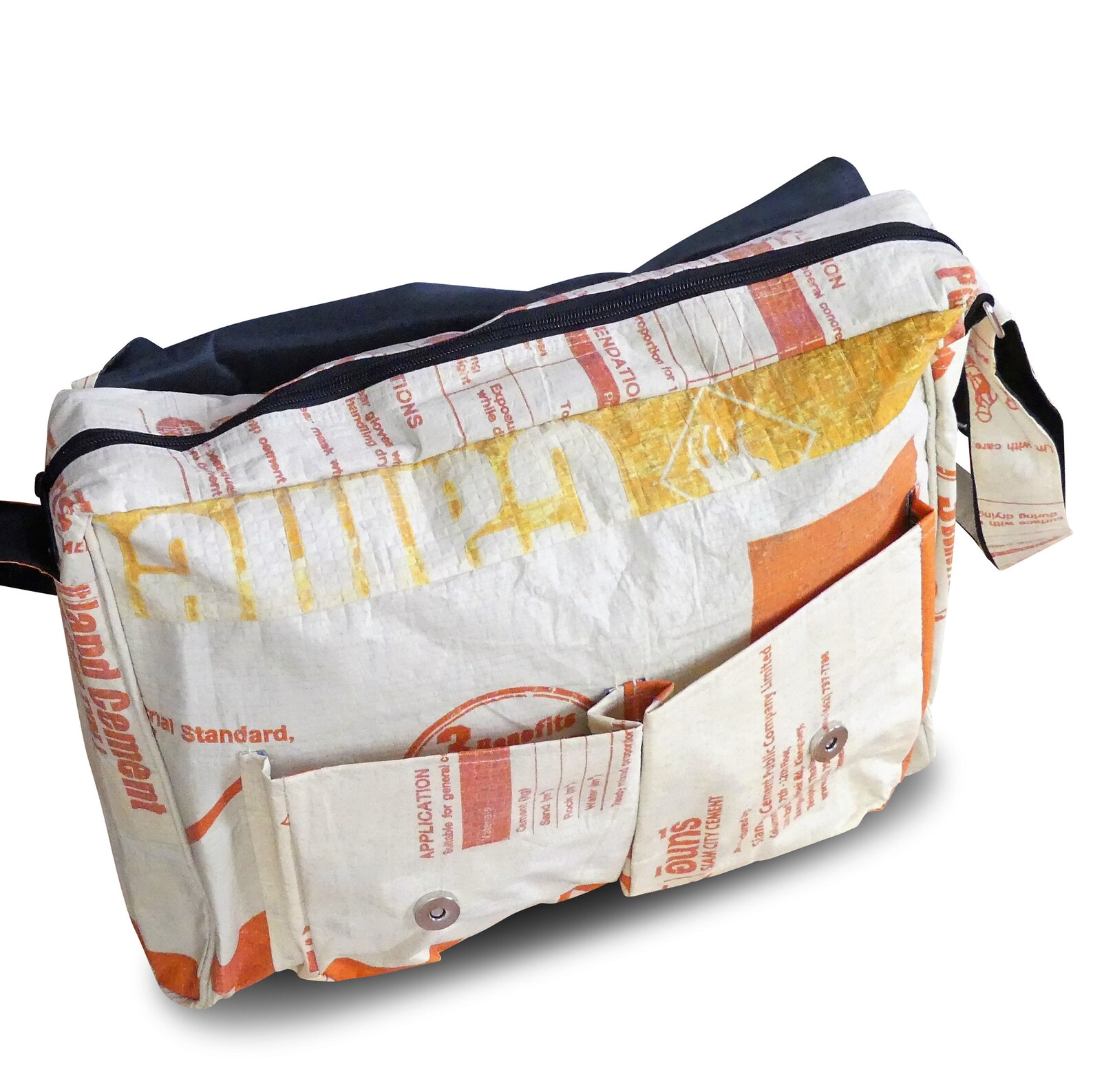 Upcycling Messenger Bag Up Large made of cement bag Etsy