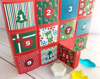 Advent Calendar | Christmas Countdown | 12 Days of Christmas |Solid Lotion Bars | Christmas gift | Handmade Soap |