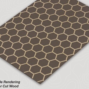 Padrão de favo de mel, design geométrico sólido de hexágonos, corte a laser e Cricut (download digital - svg, png, eps, dxf) imagem 2