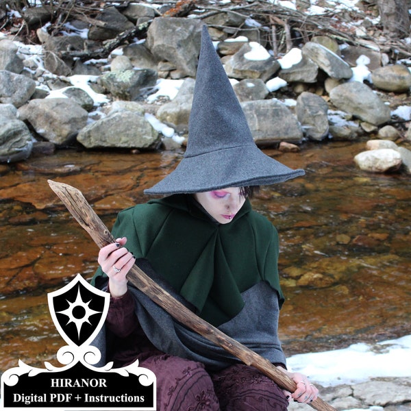 PDF Digital Pattern for Wool Witch Hat