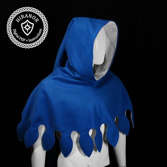 PDF Liripipe Medieval Hood Pattern Digital Download Spade Dagged