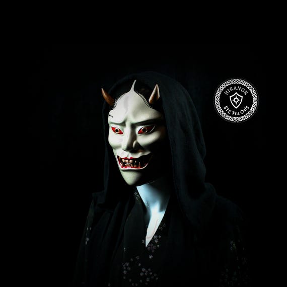 Namanari Oni Noh Mask STL File **DIGITAL DOWNLOAD** for 3d printing