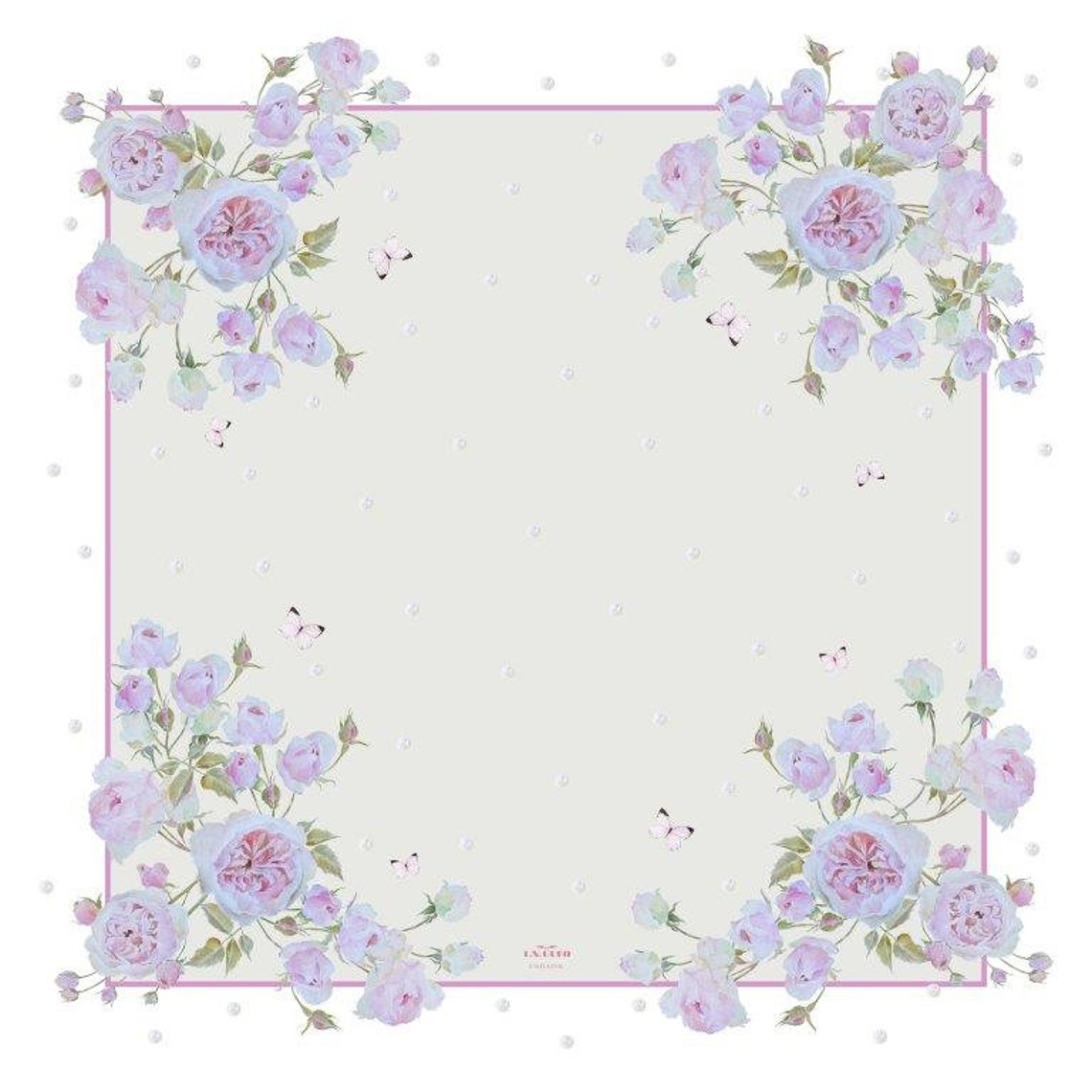 Rosey Pink Flowers Silky Scarf (L) (Pack of 6) main image 1
