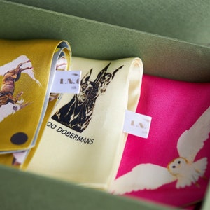 Gift box of three skinny scarves