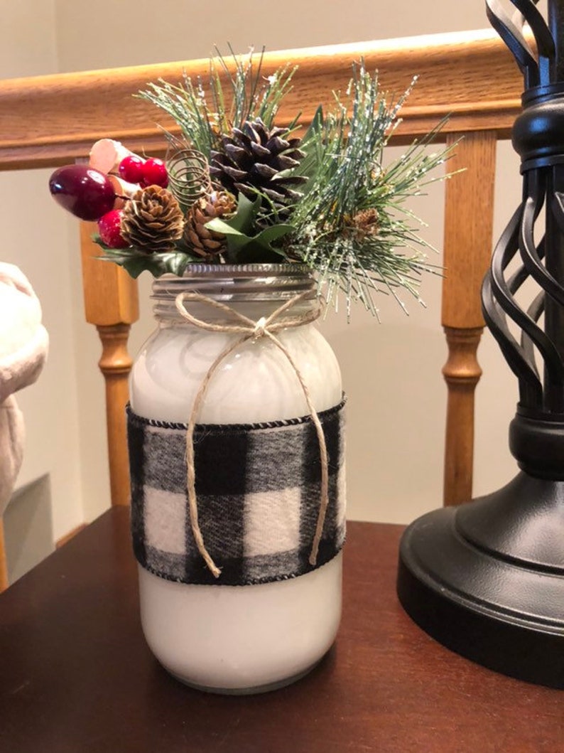 Holiday Mason Jar Vases Rustic Modern Farmhouse Style Etsy