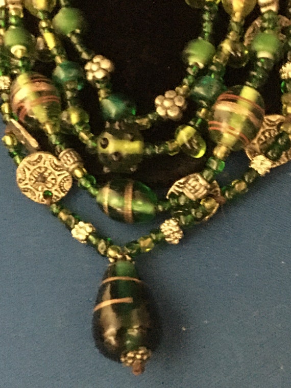 Murano glass bead necklace - image 2