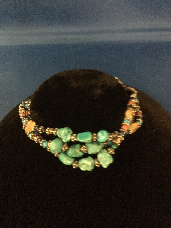 Turquoise with assorted stone beads
