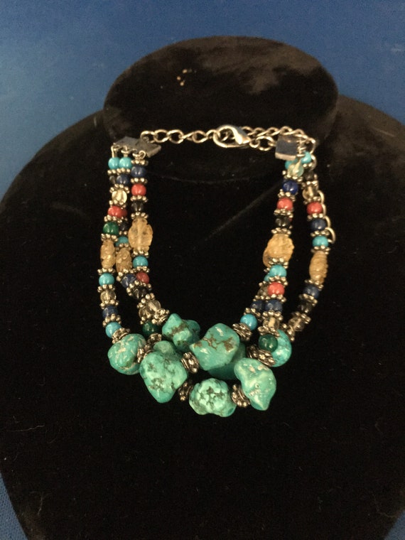 Turquoise with assorted stone beads View 2
