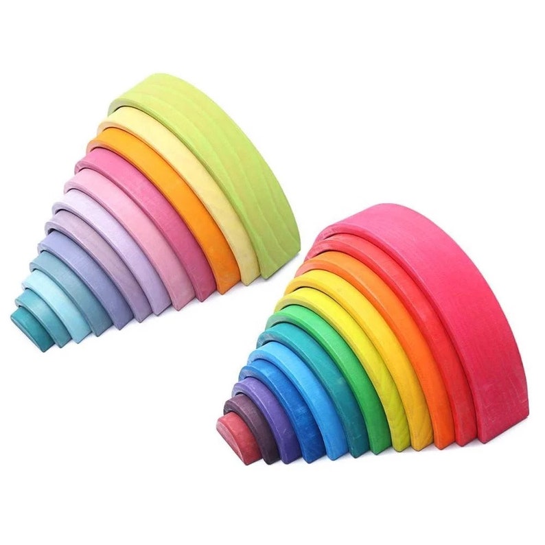 large wooden rainbow