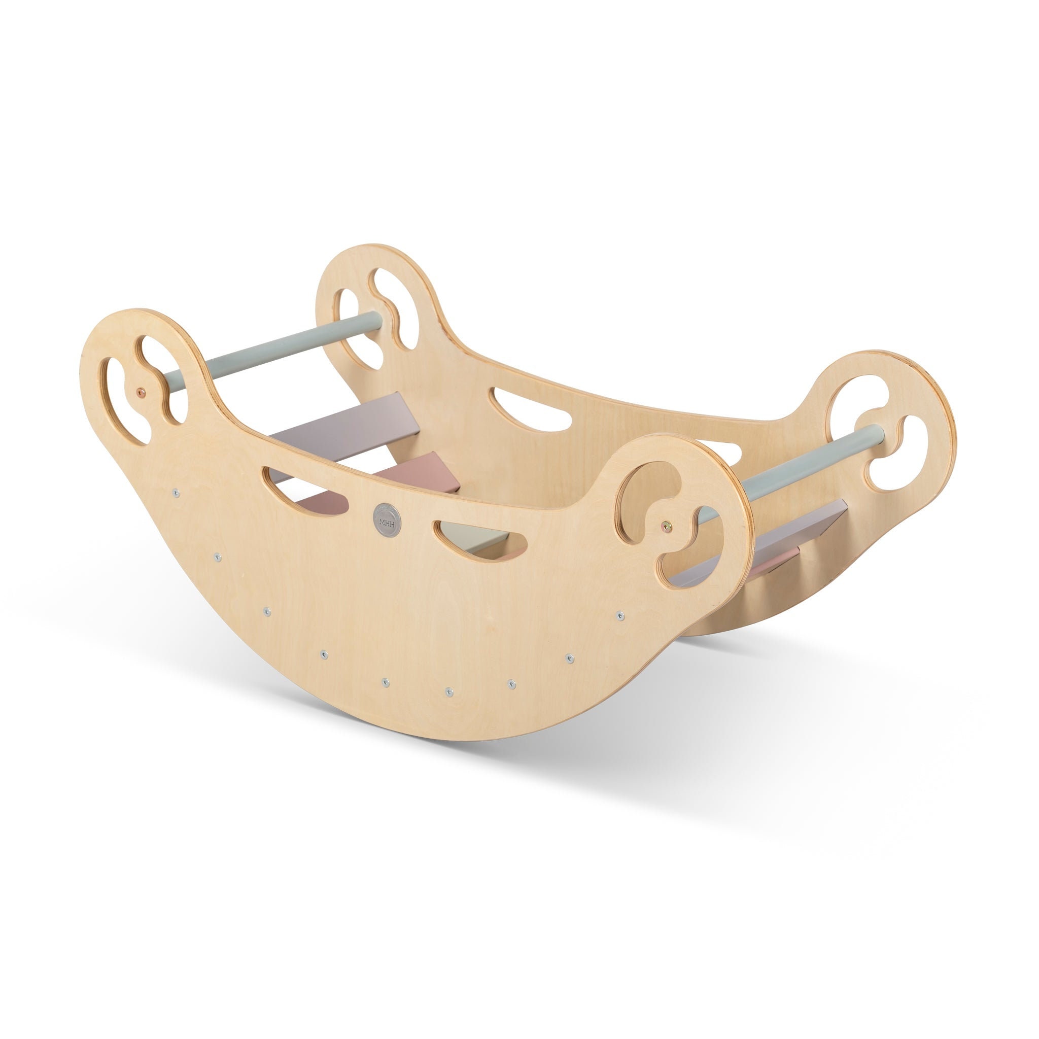 Wooden Boat Rocker and Climber - Pastel