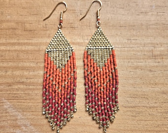 Asly | Pendientes tejidos con flecos de perlas