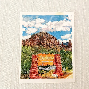 Watercolor Art Print Sedona, Arizona