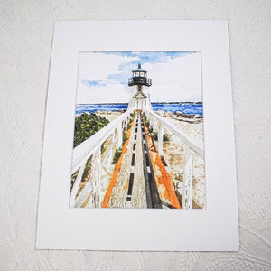 Watercolor Print Nantucket Lighthouse