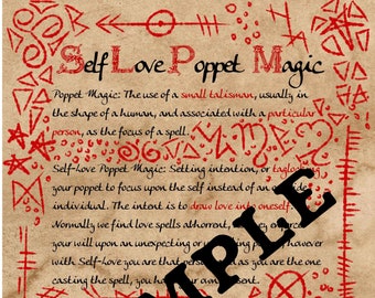 Self Love Poppet magische spreuk afdrukbare download