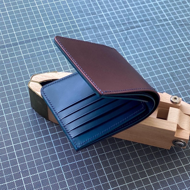 Buttero Bifold Leather Wallet. 10 Card Slots. Mens Gift. Handmade