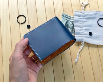 Buttero Bifold Leather Wallet. Mens gift. Handmade wallet. Customizable in 11 colors. Personalization available.