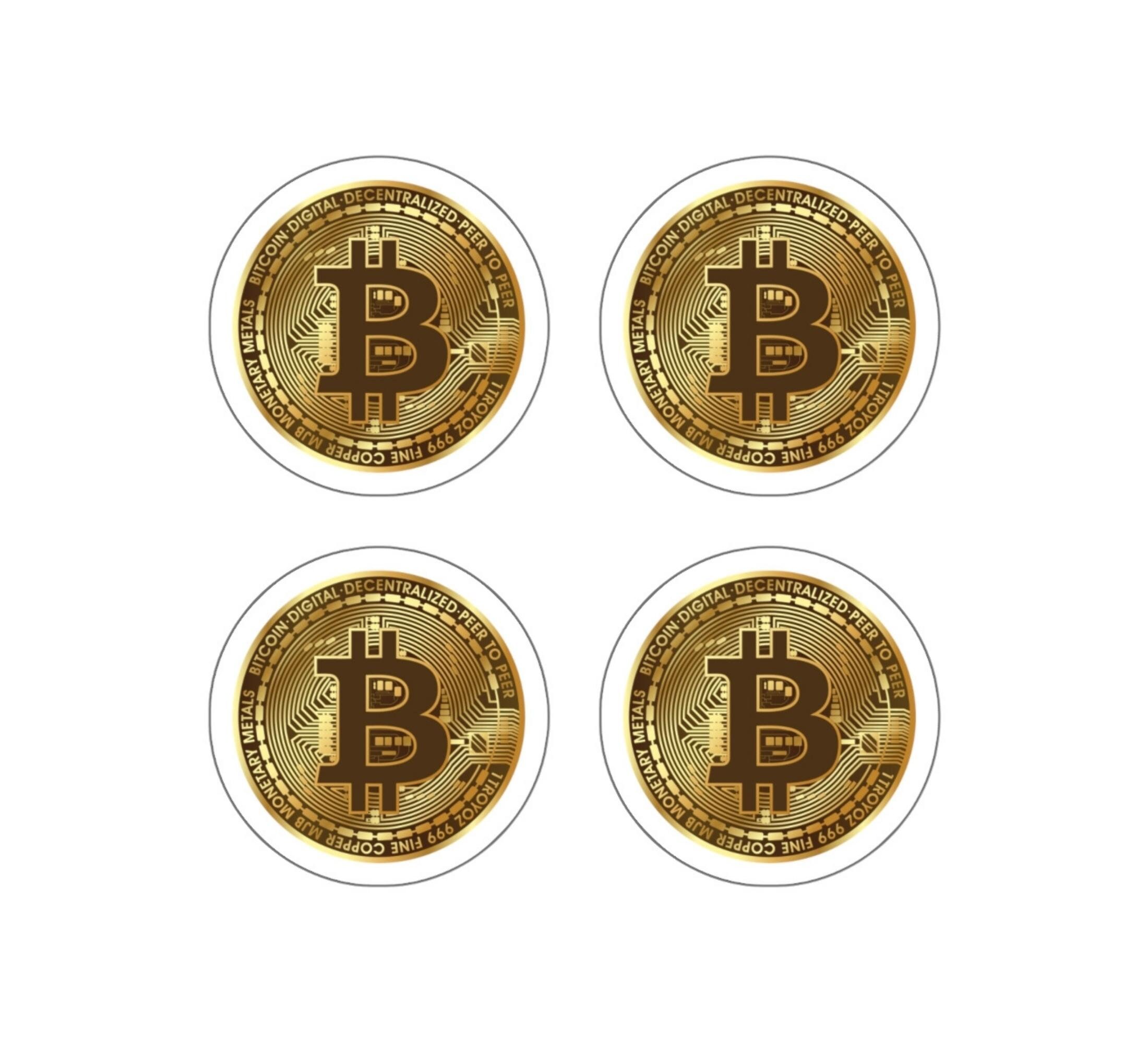 Gold Bitcoin Sticker Sheet - Premium Vinyl Kiss-cut Sticker Set - Mini  Bitcoin Stickers - Etsy