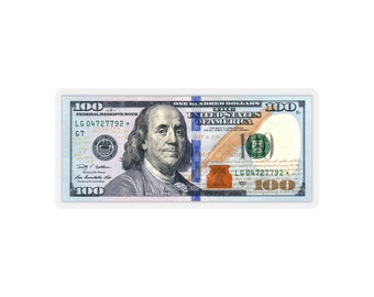 US Hundred Dollar Bill Money Sticker - Premium Vinyl Kiss-Cut Sticker