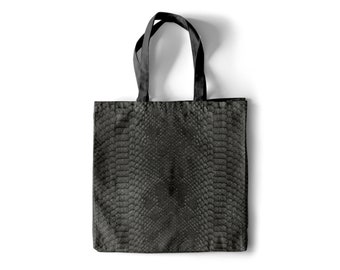 Black snakeskin tote clearance