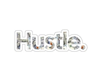 Adesivo Tastiera Motivazionale Hustle Per MacBook E IPad – Decalcomania Nera Per Chi Non Molla Mai!