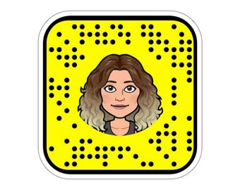 Custom Snapchat Bitmoji Snapcode QR Scan Sticker