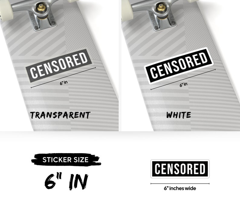 Censor Out Sticker CENSORED Kiss-cut Sticker - Etsy