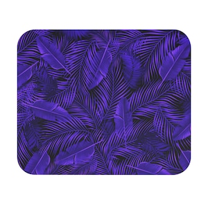 Purple Tropical Plant Leaves Mousepad