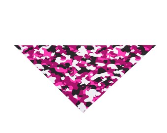 Pink Camouflage Dog Bandana - All Over Print Sublimation Pet Bandana