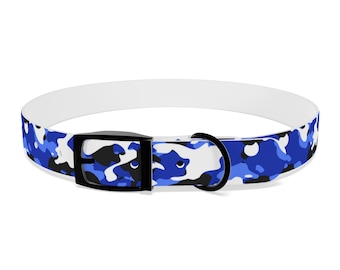 Blue Camouflage TPU Dog Collar