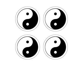 Ying Yang Symbol Stickers - Premium Vinyl Kiss-Cut Sticker Set