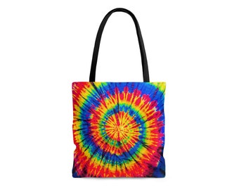 Rainbow Tie-Dye Tote Bag - Sublimation All Over Print