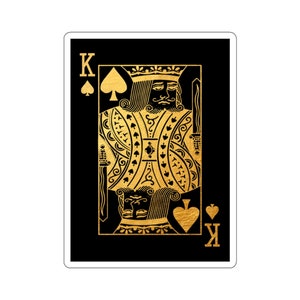 Gold King of Spades Kiss-Cut Sticker