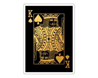 Pegatina Gold King of Spades Kiss-Cut