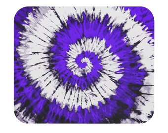 Purple + White Tiedye Mousepad