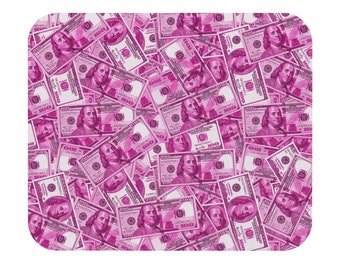 Pink Money Mousepad - 100 Dollar Bills Mousepad for Entrepreneurs