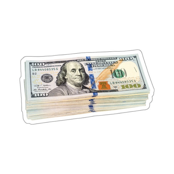 Stack of Hundred Dollar Bills Money Sticker - Etsy