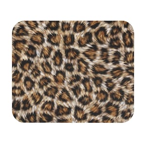 Realistic Faux Fur Leopard Print Mousepad