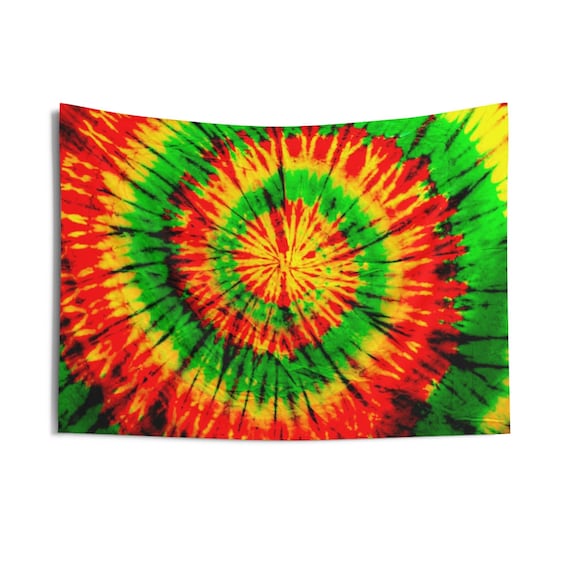 Rasta Tie dye Wall Tapestry Etsy