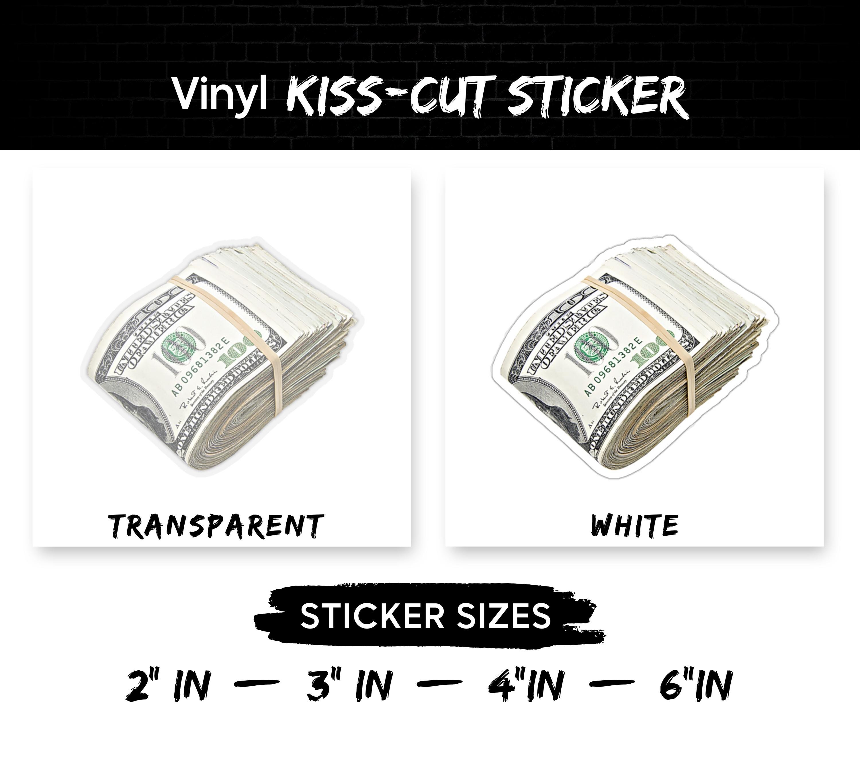 Rubber Banded Money Stack Sticker - Kiss Cut Sticker - Etsy