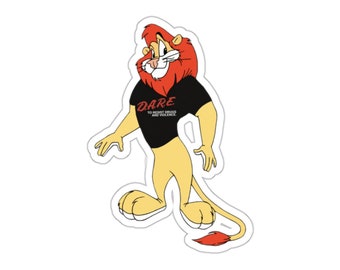 Daren the Lion DARE Program Mascot Kiss-Cut Sticker