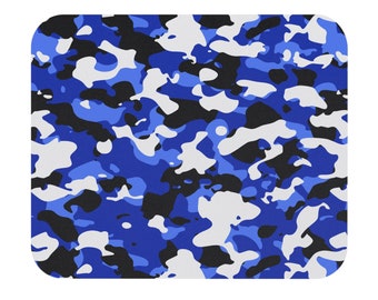 Blue Camouflage Mousepad