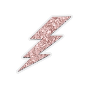 Pink Lightning Bolt Sticker