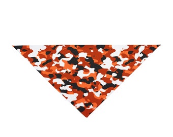 Orange Camouflage Dog Bandana
