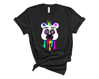 Trippy Panda T-Shirt - Psychedelic Graffiti Art Graphic Tee