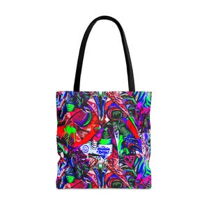Neon Graffiti Art Tote Bag - Sublimation All Over Print