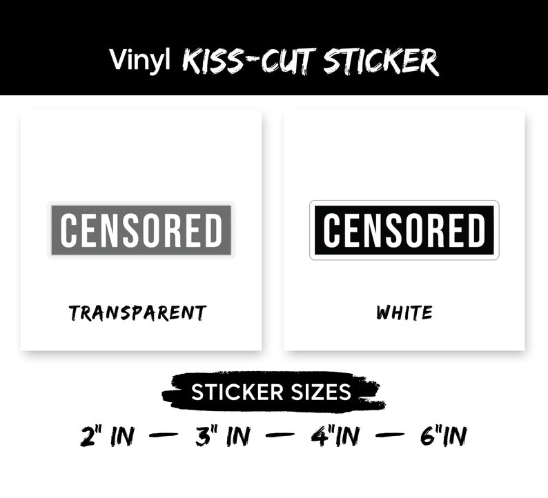 CENSORED Kiss-Cut Sticker image 3