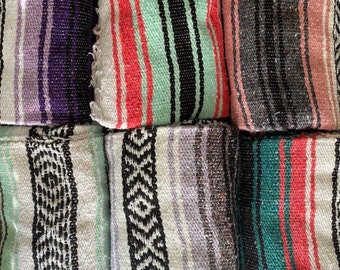 Handwoven Falsa Mexican Blanket/Throw/Prayer Shawl (Molina Indian Blanket)
