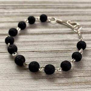 Aromaterapiarmband med lavasten: Diffusor för eteriska oljor, trådlindat spänne