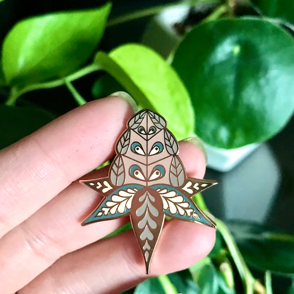 Cannabis Floral Hard Enamel Pin