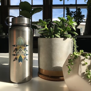 CLEAR Vinyl Canna Flower Sticker